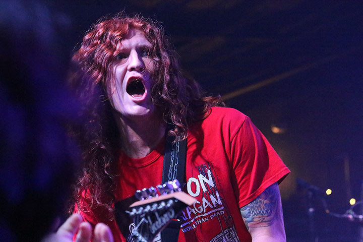 01282014 - Jacob Williams (cq), 20, of Mesa, Ariz., performs with thrash metal band Saintbreaker at Club Red in Tempe, Ariz. Photo by Alec Damiano / JMC 351